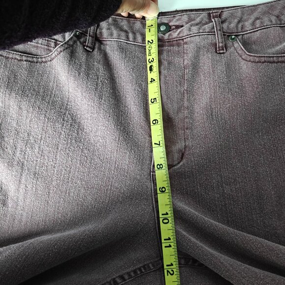 COLDWATER CREEK Women’s 5-Pocket Denim Jeans Cotton Blend Burgundy Size 12 - Picture 9 of 11